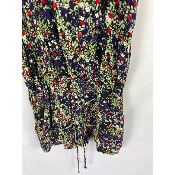 Bebe Floral Print Sleeveless Tie Waist Romper Size Small - Picture 2 of 4